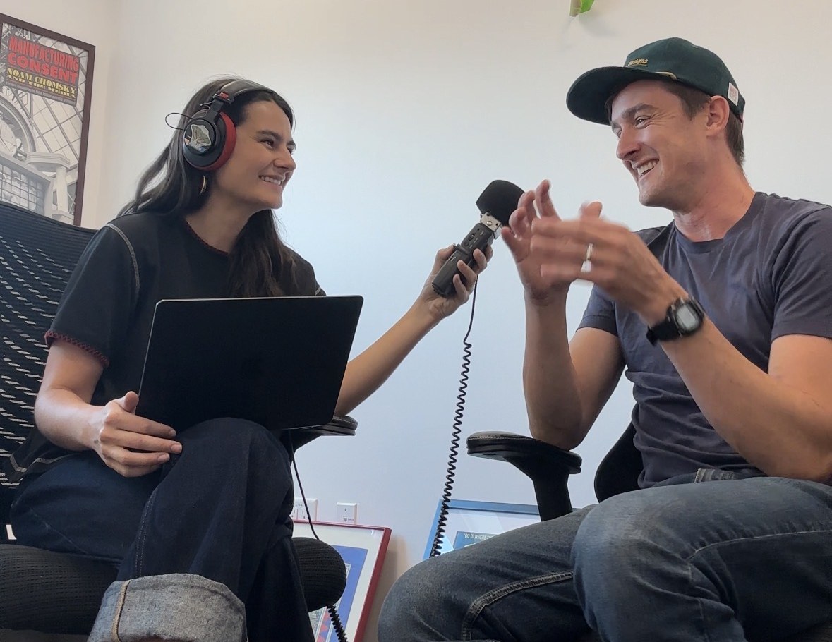 Will Pass in conversation with KGNU host Abby O&rsquo;Brien during the June 26, 2026 taping of Morning Magazine